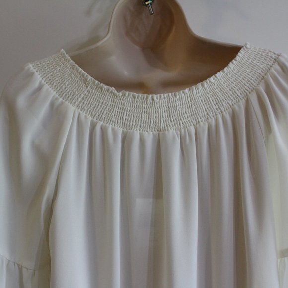 Cato Woman's Ivory Lace Top Size M - Picture 6 of 9